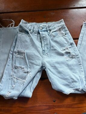Pacsun Light Wash Distressed High-Rise Jeans